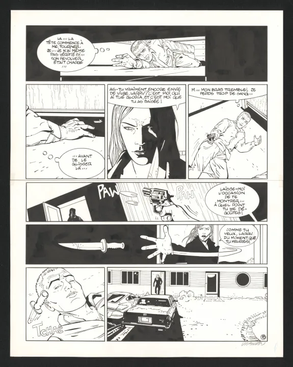 Planche noir et blanc, I.R.$., Le Corrupteur (T.6), Bernard Vrancken