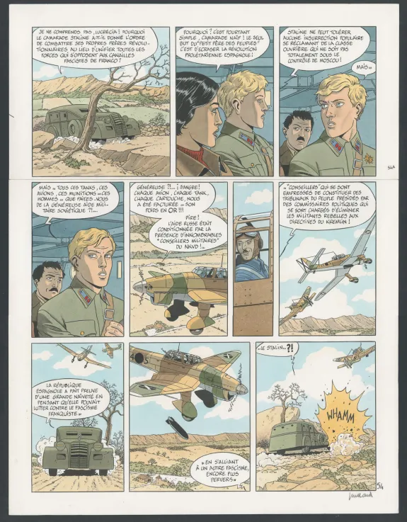 Planche couleur, Double 7, André Juillard