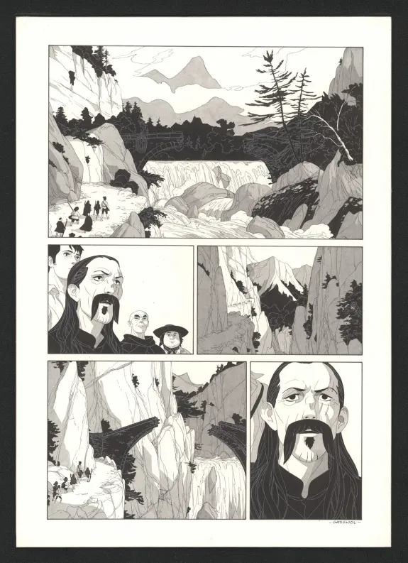 Black and white original page, Les Ogres-Dieux, Le Grand Homme (T.3), Bertrand Gatignol