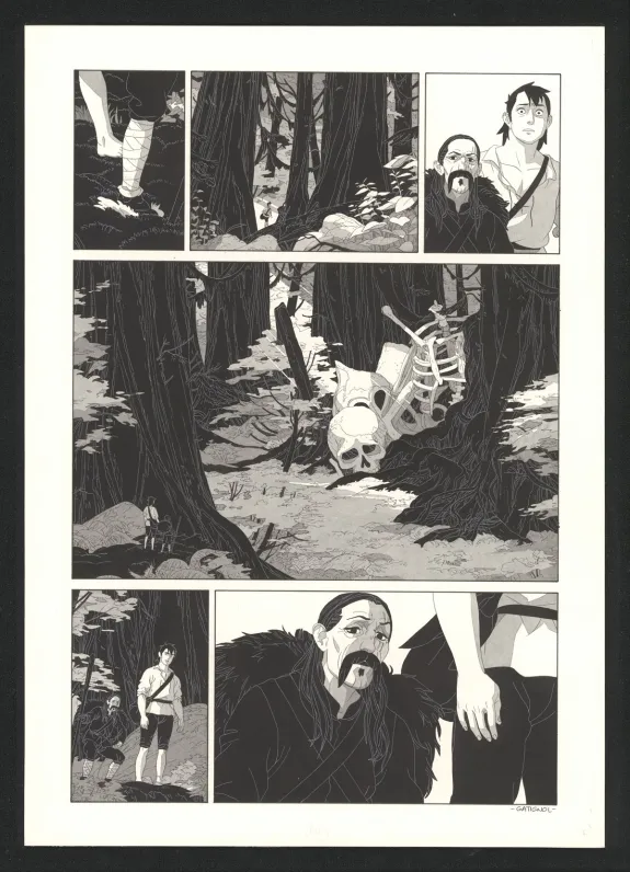 Black and white original page, Les Ogres-Dieux, Le Grand Homme (T.3), Bertrand Gatignol