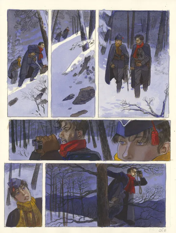 Colored original page, Mattéo, Cinquième époque (septembre 1936 - janvier 1939) (T.5), Jean-Pierre Gibrat