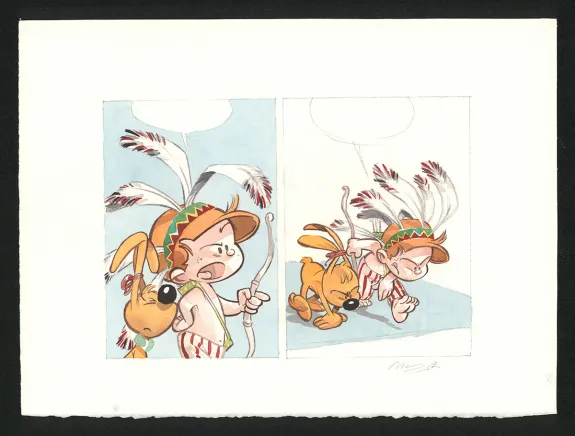 Planche couleur, Boule et Bill, Noël indien (T.2), José Luis Munuera