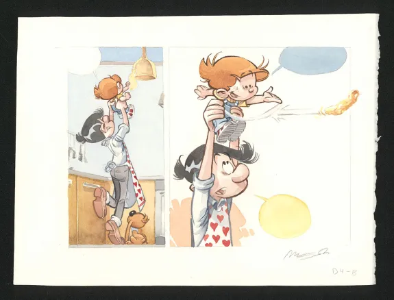 Planche couleur, Boule et Bill, La partie de crêpes  (T.1), José Luis Munuera