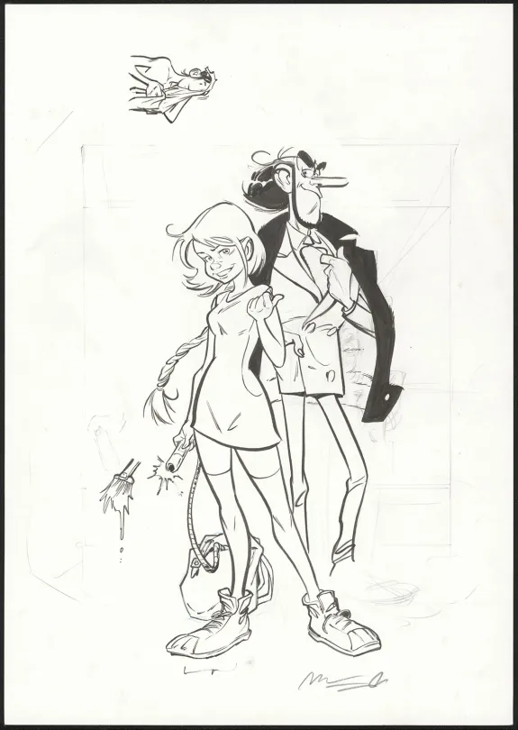 Illustration noir et blanc, Zorglub, La fille du Z  (T.1), José Luis Munuera
