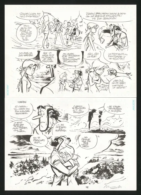Black and white original page, Zorglub, La fille du Z  (T.1), José Luis Munuera