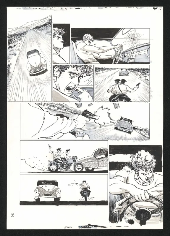 Black and white original page, J'irai cracher sur vos tombes , Rey Macutay