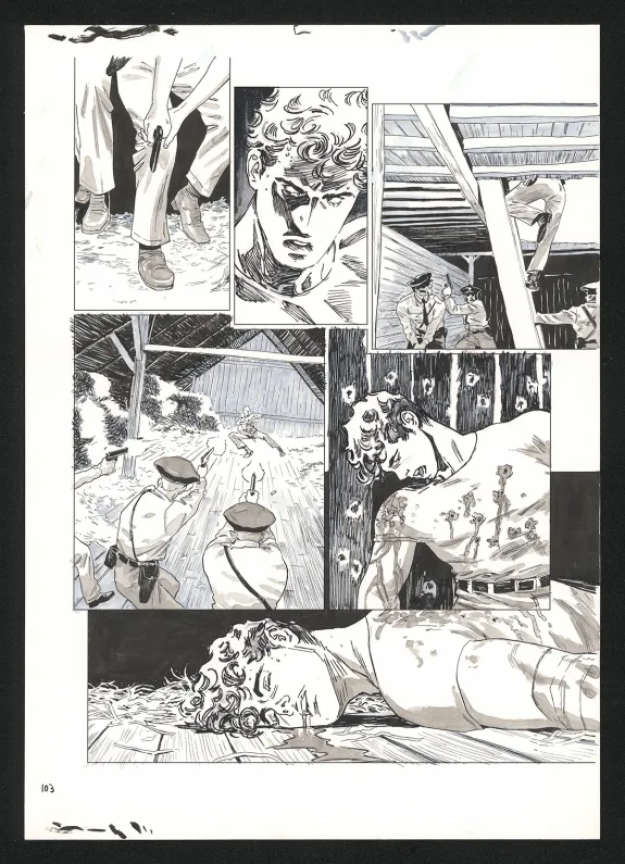 Black and white original page, J'irai cracher sur vos tombes , Rey Macutay