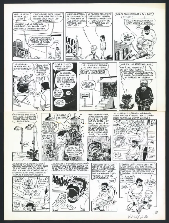 Planche noir et blanc, Rubrique-à-brac, Taume 2 (T.2), Marcel Gotlib