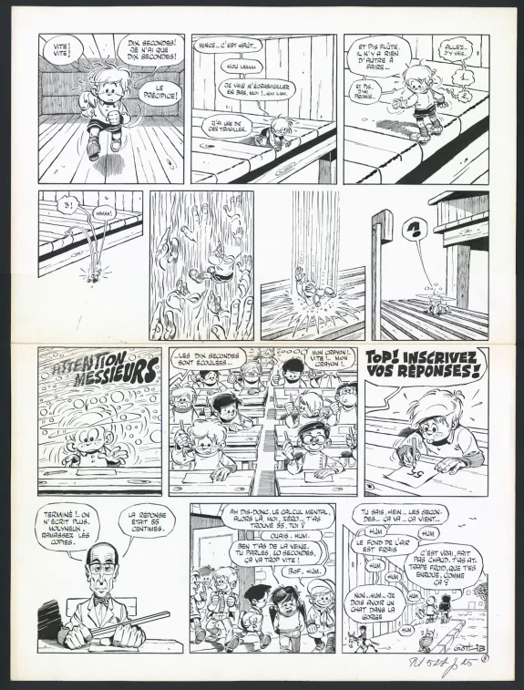 Planche noir et blanc, Rubrique-à-brac, Taume 2 (T.2), Marcel Gotlib