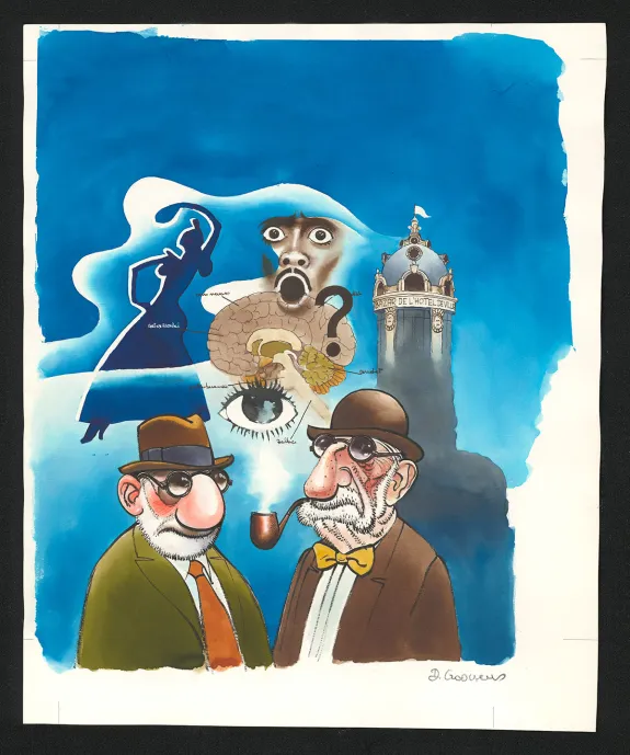Couverture, Georges et Louis romanciers, Introduction à la psychologie de bazar (T.2), Daniel Goossens