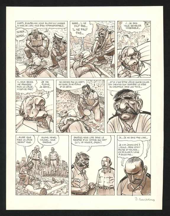 Planche noir et blanc, Voyage au bout de la lune, Daniel Goossens