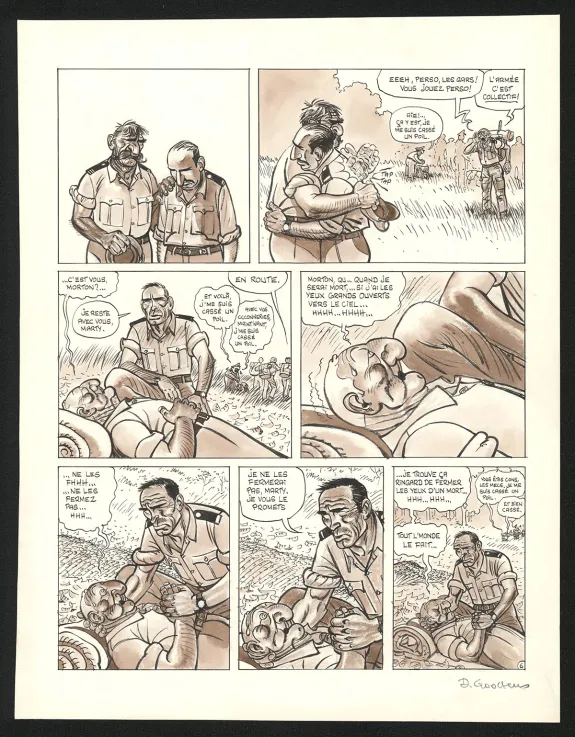 Planche noir et blanc, Voyage au bout de la lune, Daniel Goossens
