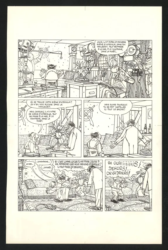 Planche noir et blanc, Georges et Louis romanciers, Georges et Louis racontent (T.1), Daniel Goossens