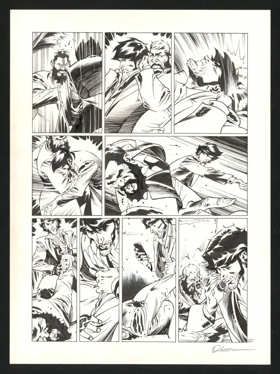 Planche noir et blanc, Jazz Maynard, Blood, Jazz and tears (T.5),  Roger