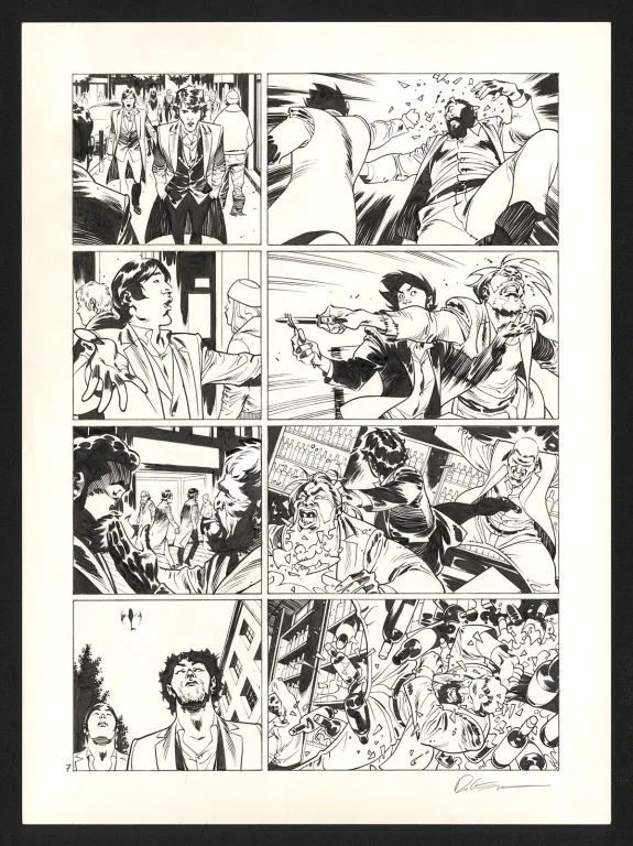 Planche noir et blanc, Jazz Maynard, Blood, Jazz and tears (T.5),  Roger