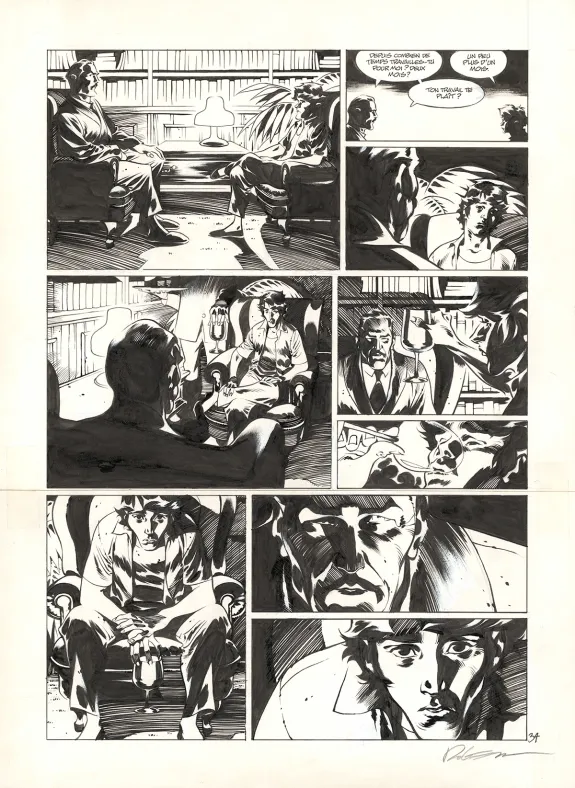 Planche noir et blanc, Jazz Maynard, Blood, Jazz and tears (T.5),  Roger