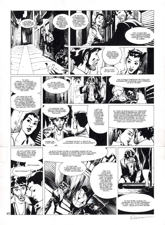 Planche noir et blanc, Jazz Maynard, Sans espoir (T.4),  Roger