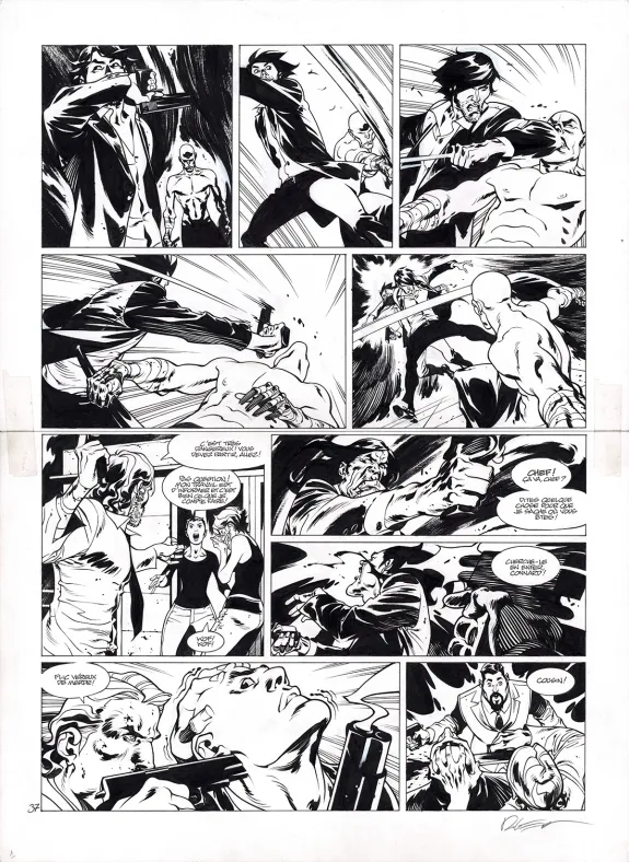 Planche noir et blanc, Jazz Maynard, Sans espoir (T.4),  Roger