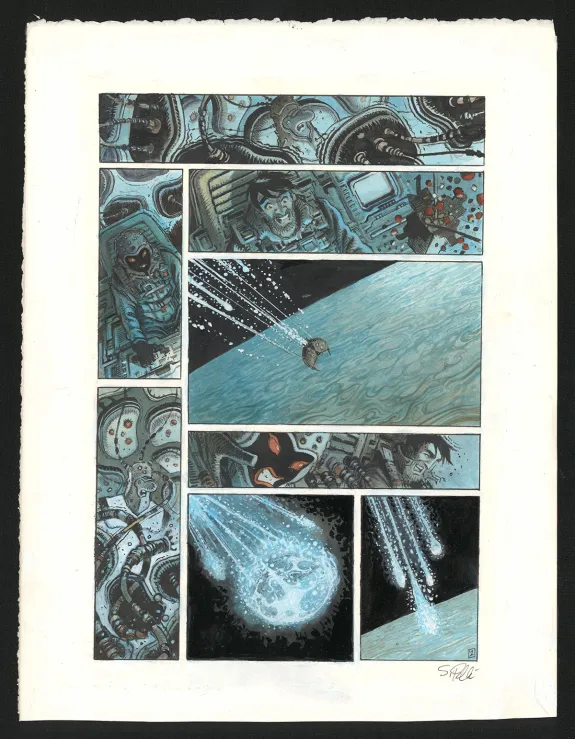 Planche couleur, Orbital, Contacts (T.8), Serge Pellé