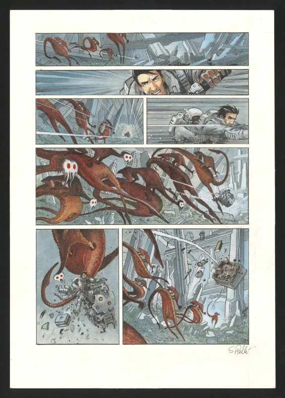 Planche couleur, Orbital, Contacts (T.8), Serge Pellé