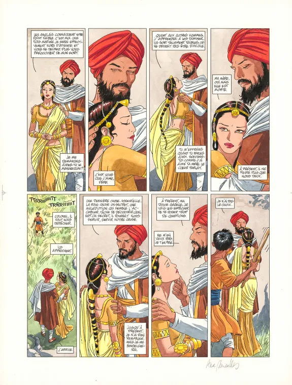 Colored original page, Djinn, Le Pavillon des plaisirs  (T.10), Ana Miralles