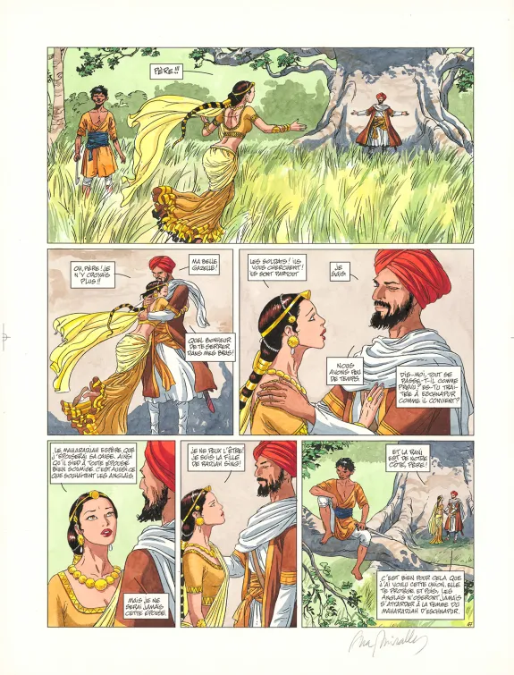 Colored original page, Djinn, Le Pavillon des plaisirs  (T.10), Ana Miralles