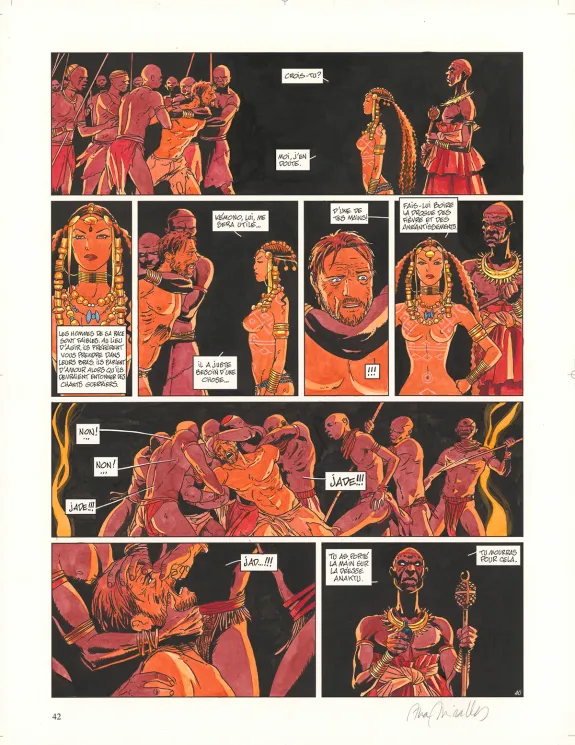 Colored original page, Djinn, Pipiktu (T.7), Ana Miralles