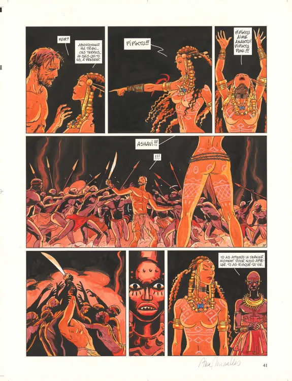 Colored original page, Djinn, Pipiktu (T.7), Ana Miralles