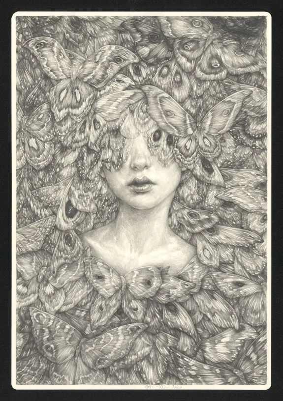 Black and white illustration, Marco Mazzoni