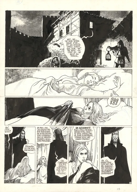 Black and white original page, Complainte des Landes Perdues, Blackmore (T.2), Grzegorz Rosinski