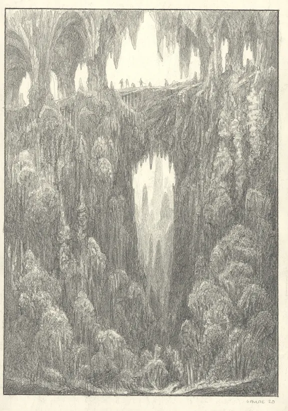 Illustration noir et blanc, Les Carnets Lovecraft, Les Rats dans les murs, Armel Gaulme
