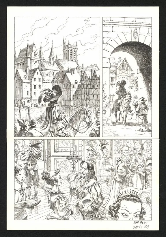 Black and white original page, Le Vagabond des Étoiles , Première partie (T.1),  Riff Reb's
