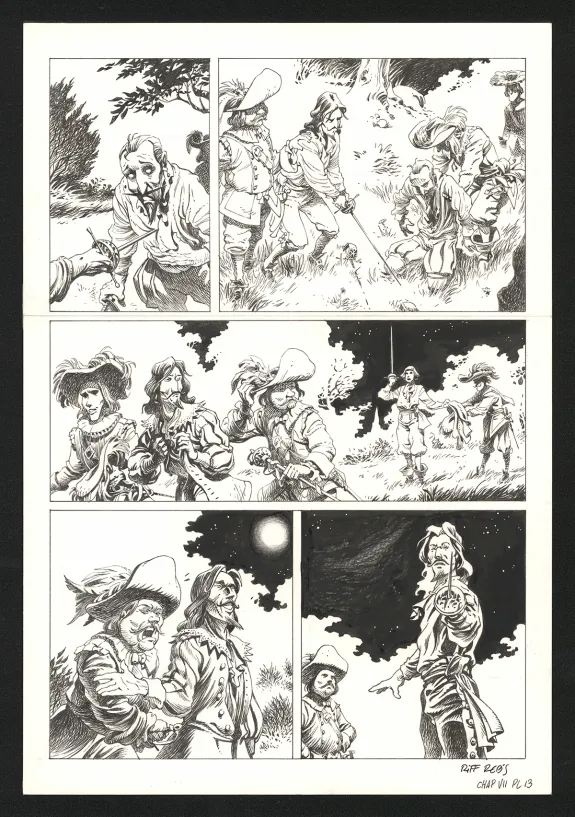 Planche noir et blanc, Le Vagabond des Étoiles , Première partie (T.1),  Riff Reb's