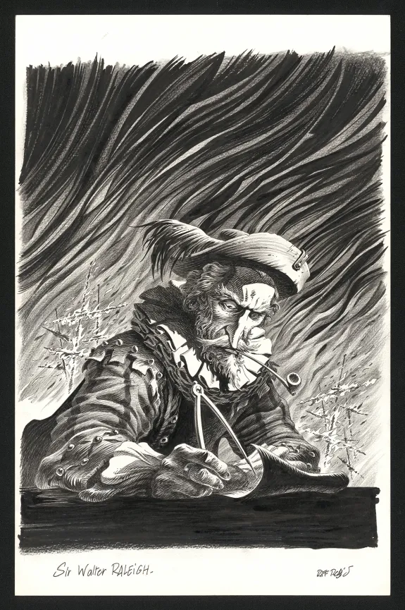 Illustration noir et blanc, Marines,  Riff Reb's