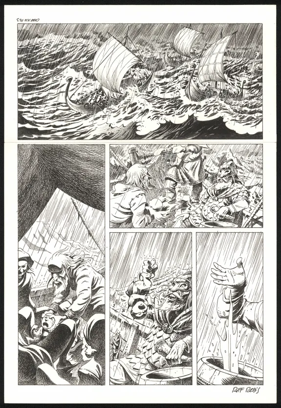 Planche noir et blanc, Le Vagabond des Étoiles , Seconde partie (T.2),  Riff Reb's