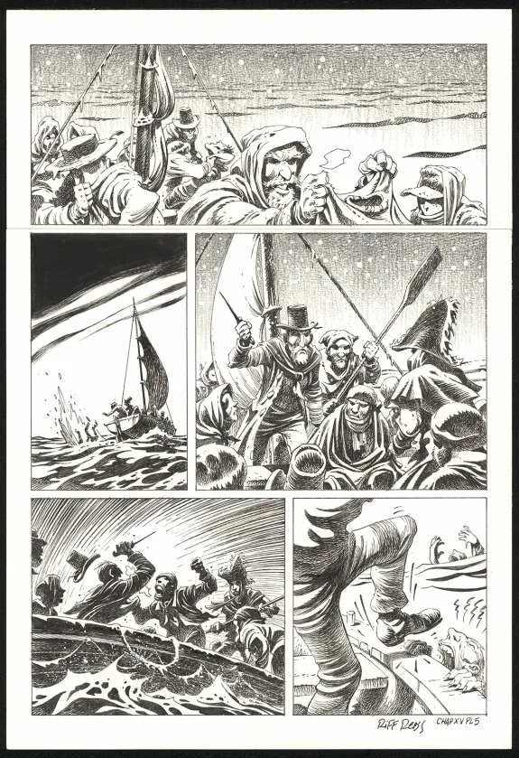 Planche noir et blanc, Le Vagabond des Étoiles , Seconde partie (T.2),  Riff Reb's