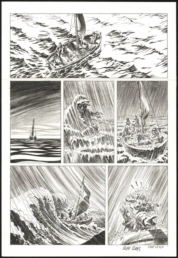 Planche noir et blanc, Le Vagabond des Étoiles , Seconde partie (T.2),  Riff Reb's