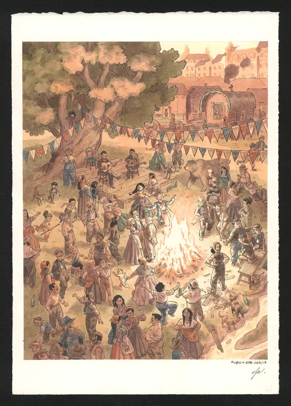 Colored original page, Django Main de feu,  Efa