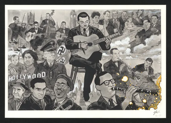 Planche noir et blanc, Django Main de feu,  Efa