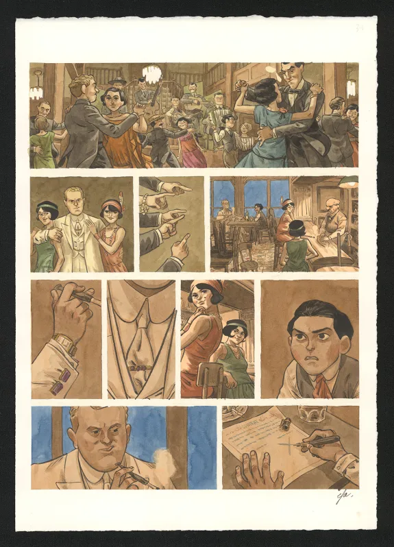 Colored original page, Django Main de feu,  Efa