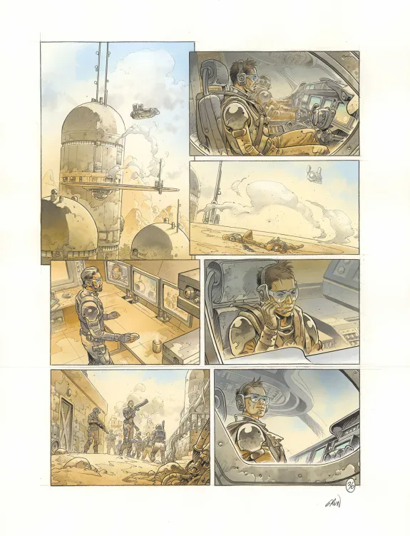 Planche couleur, On Mars, Ceux qui restent (T.3),  Grun