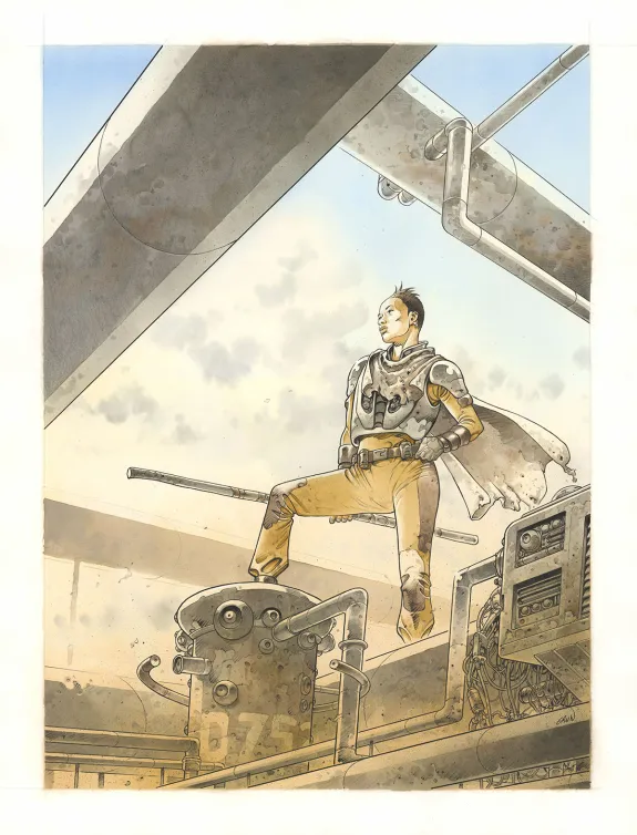 Illustration couleur, On Mars,  Grun