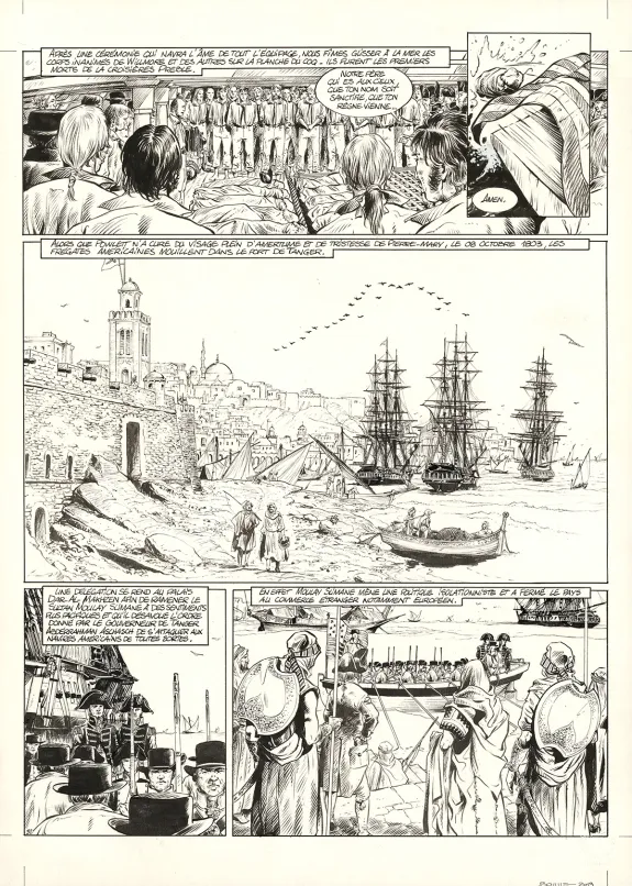 Planche noir et blanc, USS Constitution, Livre I - La Justice à terre est souvent pire qu'en mer (T.1), Franck Bonnet