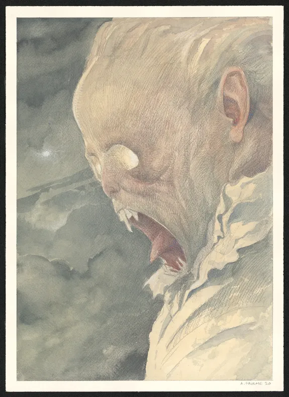 Illustration couleur, Les Carnets Lovecraft, Le Molosse, Armel Gaulme