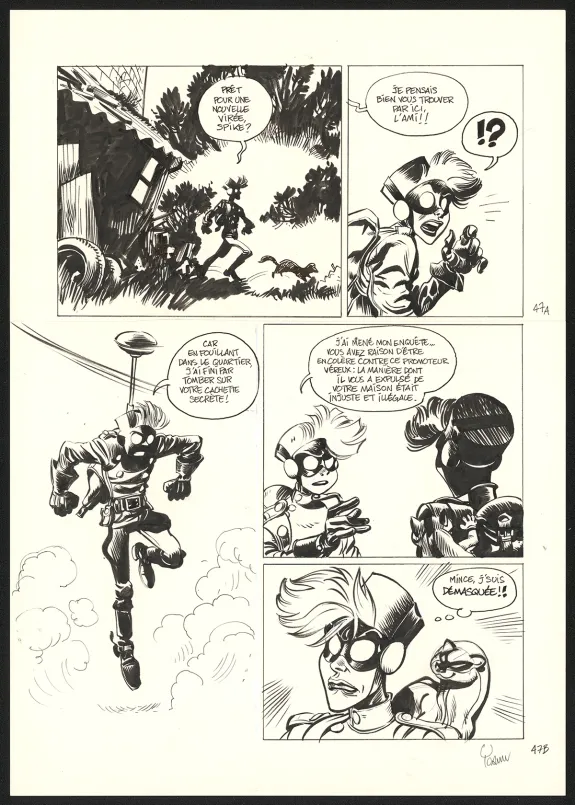 Black and white original page, SuperGroom, Héros malgré lui (T.1),  Yoann