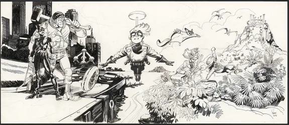 Illustration noir et blanc, SuperGroom,  Yoann