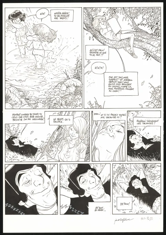 Black and white original page, Les Beaux étés, Cap au Sud ! (T.1), Jordi Lafebre