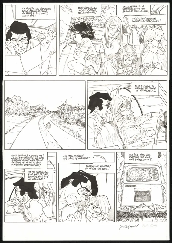 Black and white original page, Les Beaux étés, Cap au Sud ! (T.1), Jordi Lafebre