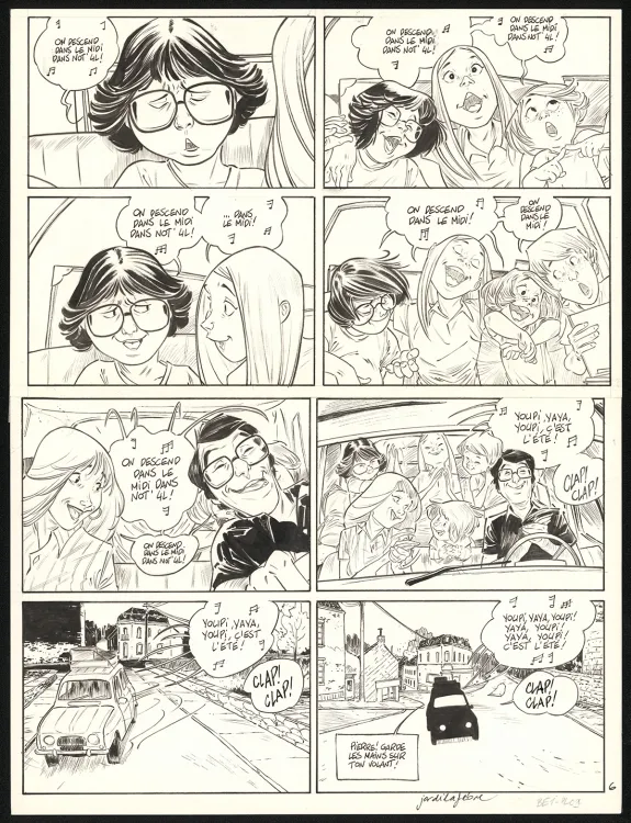 Planche noir et blanc, Les Beaux étés, Cap au Sud ! (T.1), Jordi Lafebre