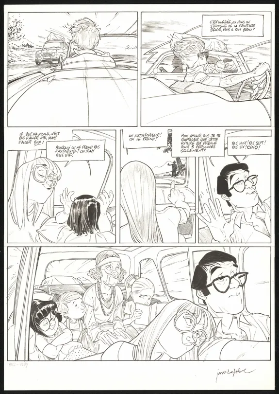 Planche noir et blanc, Les Beaux étés, La Calanque (T.2), Jordi Lafebre